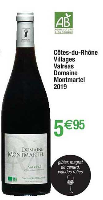 côtes-du-rhône villages valréas domaine montmartel 2019
