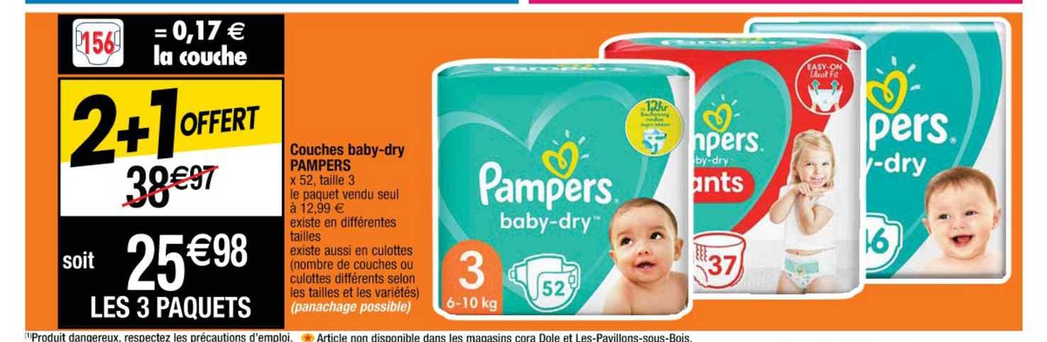 couches baby-dry pampers