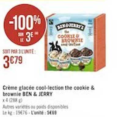 crème glacée cool-lection the cookie & brownie ben & jerry