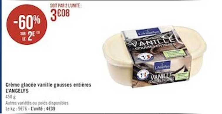 crème glacée vanille gousses entières l'angelys