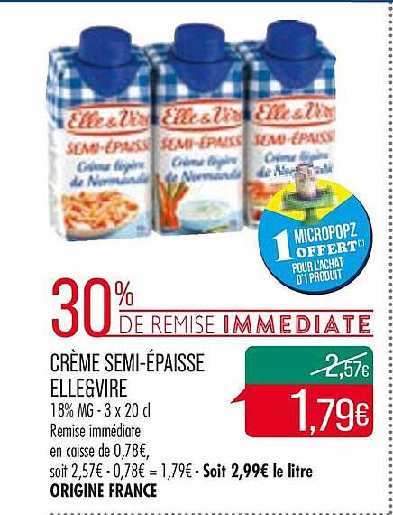 crème semi-épaisse elle & vire