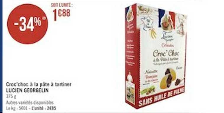 croc'choc à la pâte à tartiner lucien georgelin
