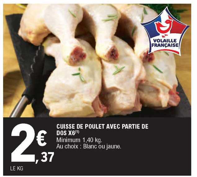 cuisse de poulet avec partie de dos x6