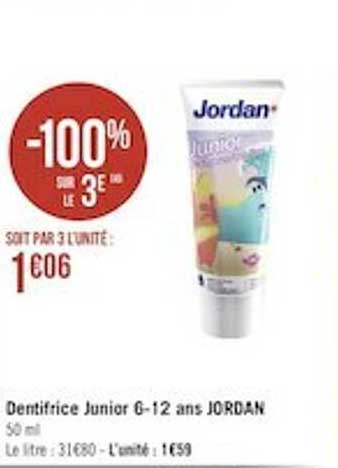 dentifrice juniro 6-12 ans jordan
