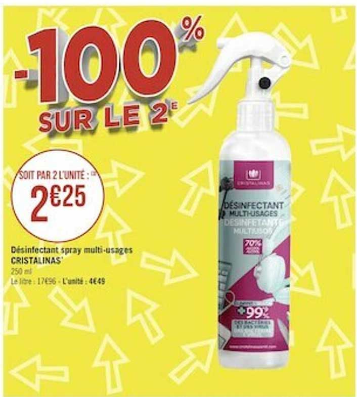 désinfectant spray multi-usages cristalinas