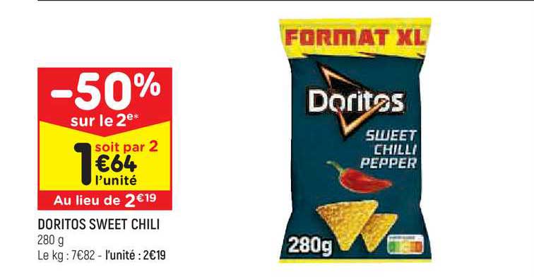 Doritos Sweet Chili -50% Sur Le 2e