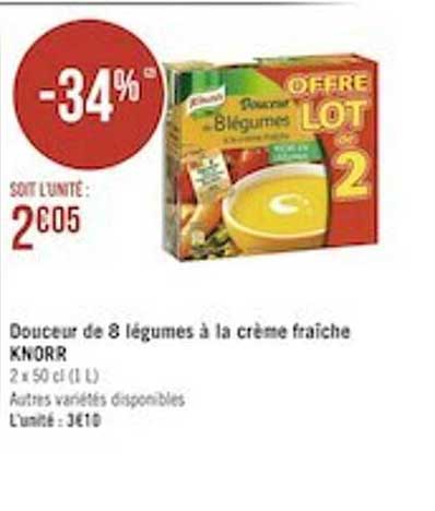 Douceur De 8 Légumes à La Crème Fraîche Knorr