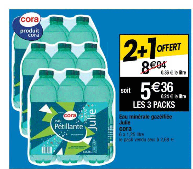 eau minérale gazéifiée julie cora