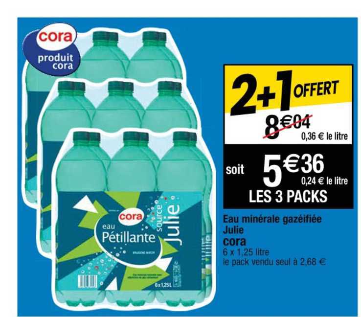 eau minérale gazéifiée julie cora