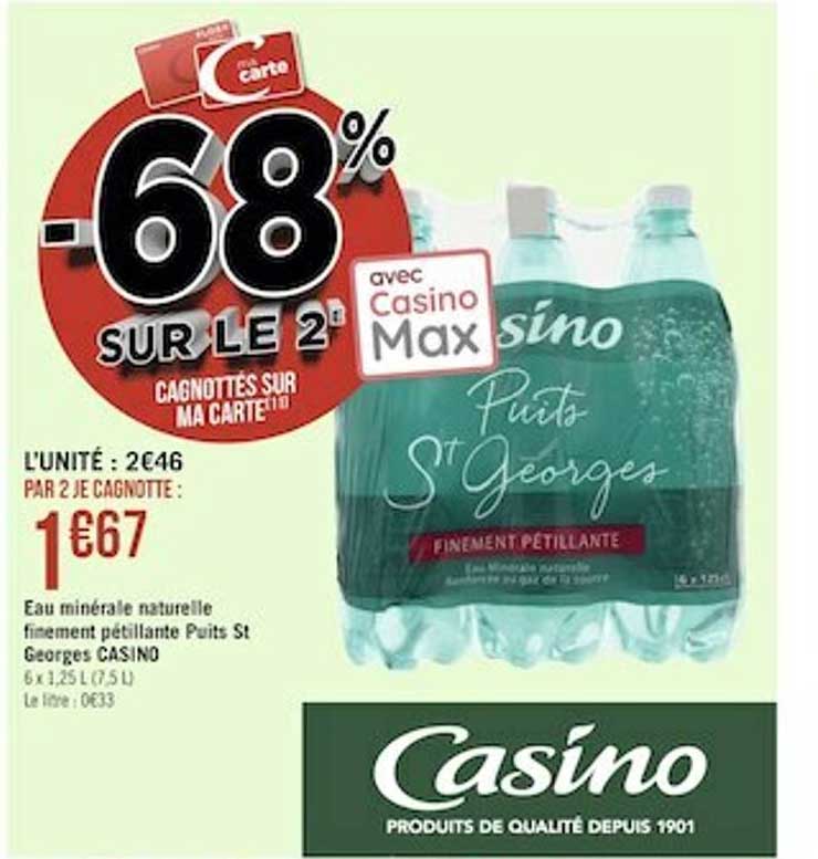 eau minérale naturelle finement pétillante puits st georges casino