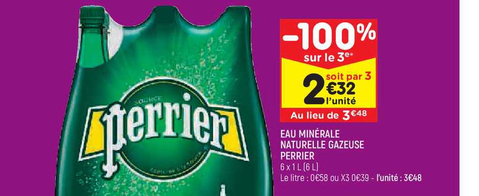 Eau Minérale Naturelle Gazeuse Perrier