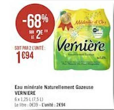 eau minérale naturellement gazeuse vernière