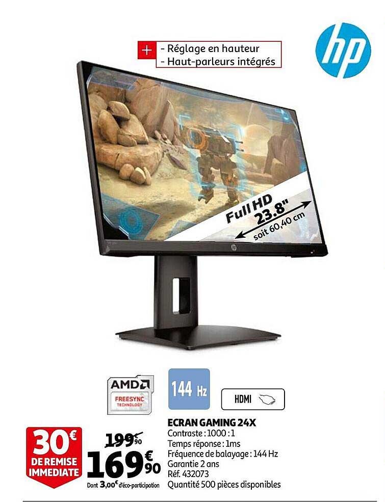 écran gaming 24x hp
