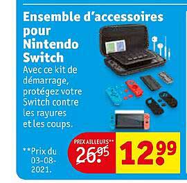 ensemble d'accessoires pour nintendo switch