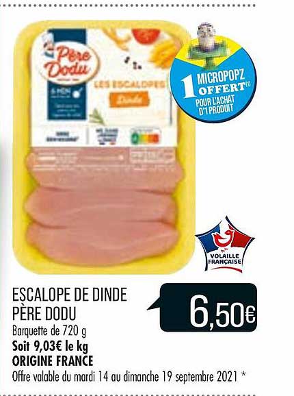 escalope de dinde père dodu