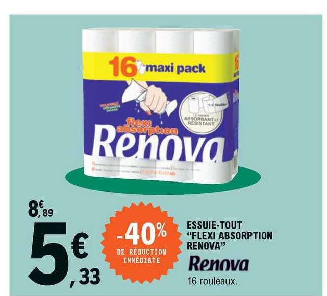 essuie-tout "flexi absorption renova"
