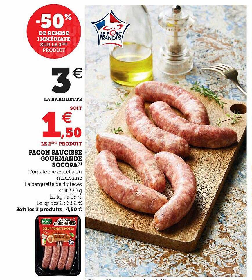 façon saucisse gourmande socopa