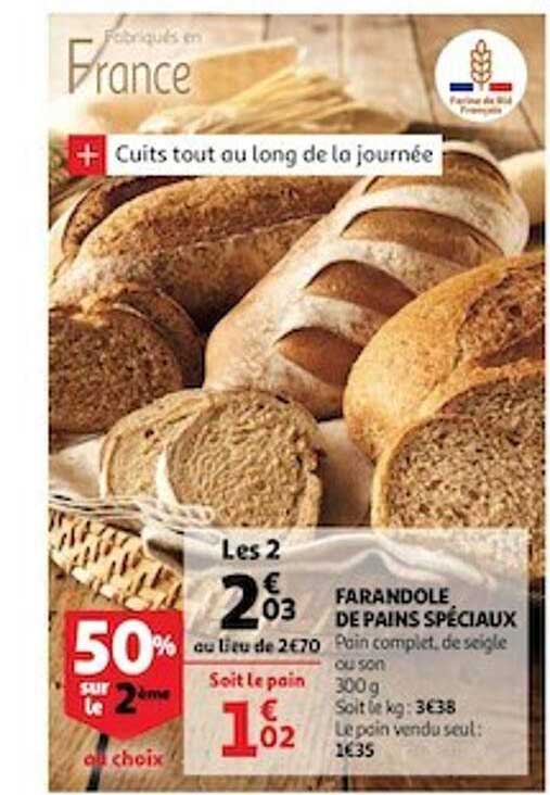farandole de pains spéciaux