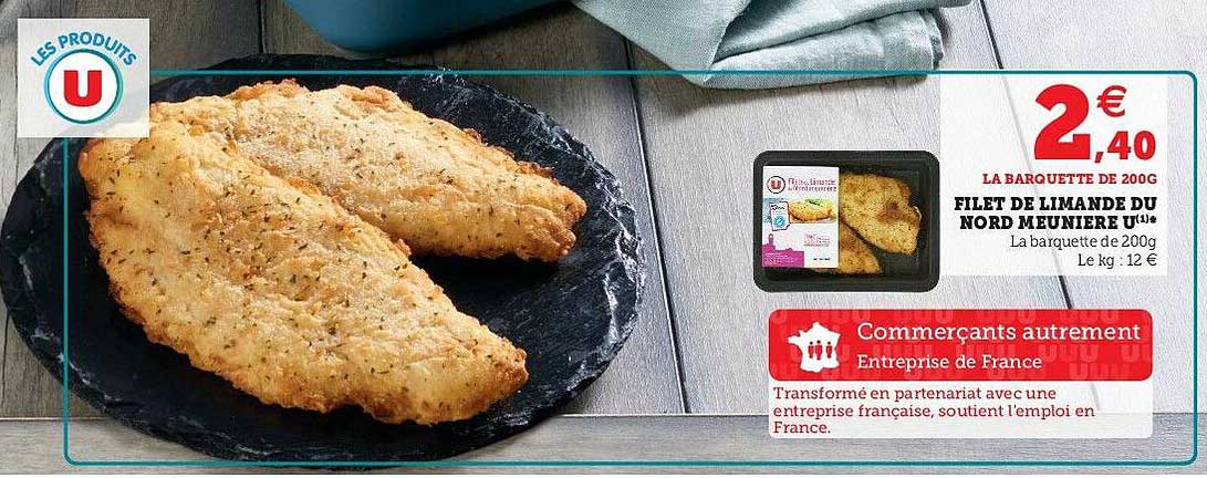 Filet De Limande Du Nord Meunière U