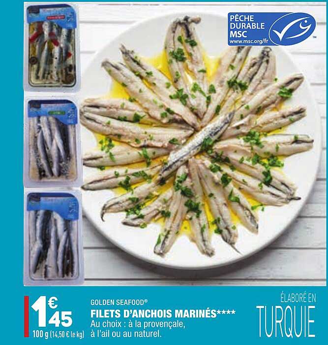 filets d'anchois marinés golden seafood