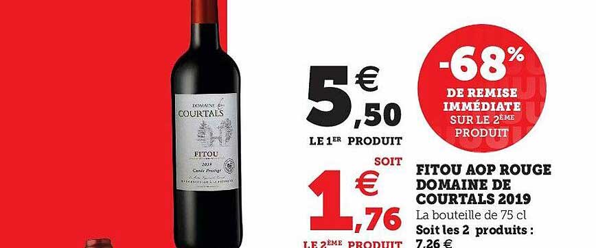 Fitou Aop Rouge Domaine De Courtals 2019