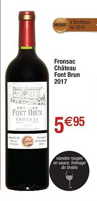 fronsac château font brun 2017