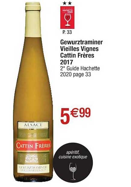 gewerztraminer vieilles vignes cattin frères 2017
