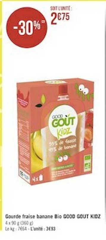 gourde fraise banane bio good gout kidz