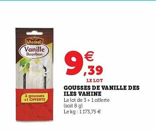 gousses de vanille des îles vahiné