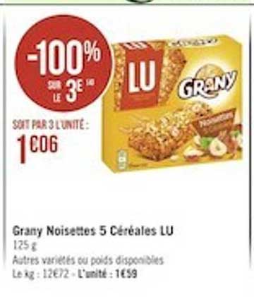 grany noisette 5 céréales lu