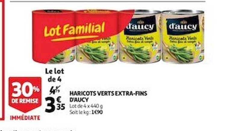 haricots verts extra-fins d'aucy