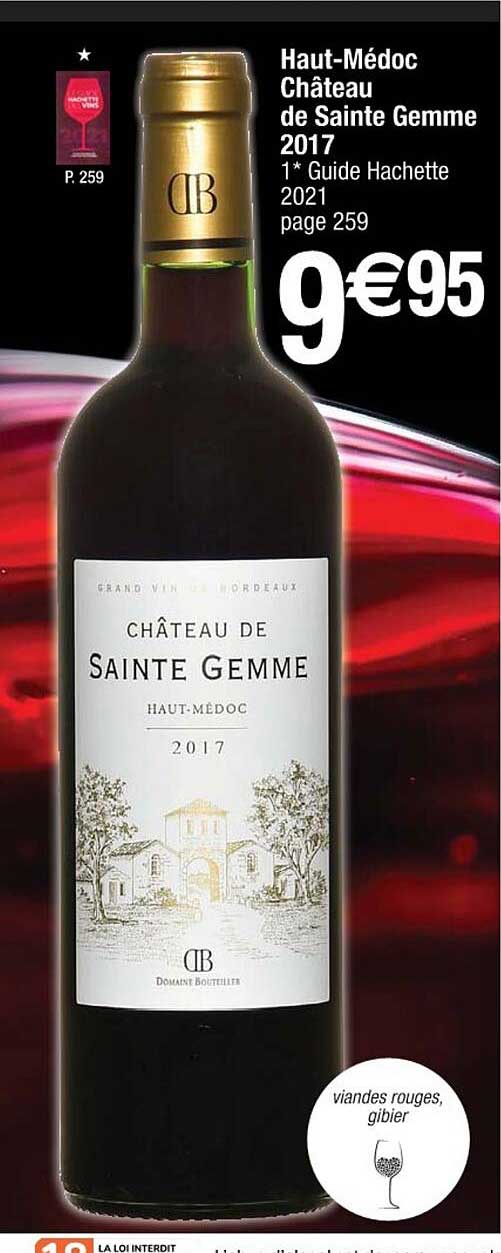 haut-médoc château de sainte gemme 2017
