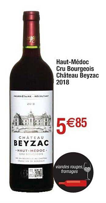 haut-médoc cru bourgeois château beyzac 2018