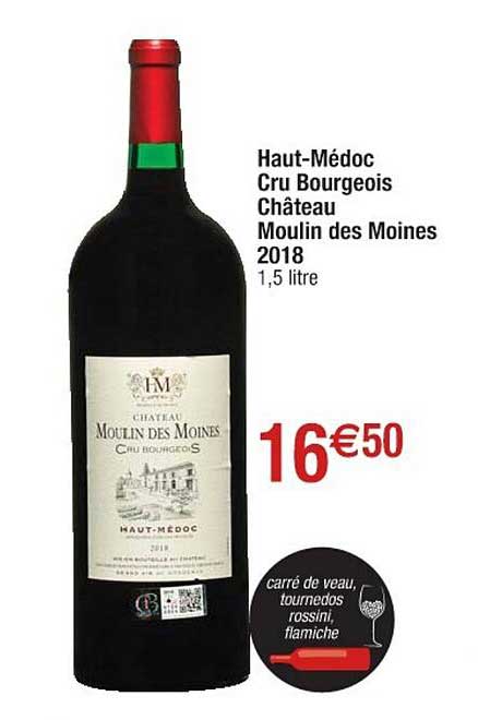 haut-médoc cru bourgeois château moulin des moines 2018