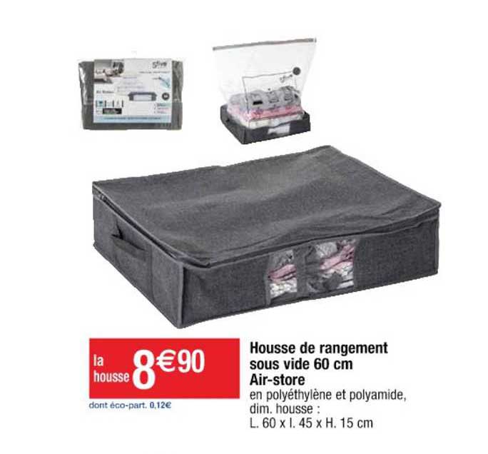 housse de rangement sous vide 60 cm air-store