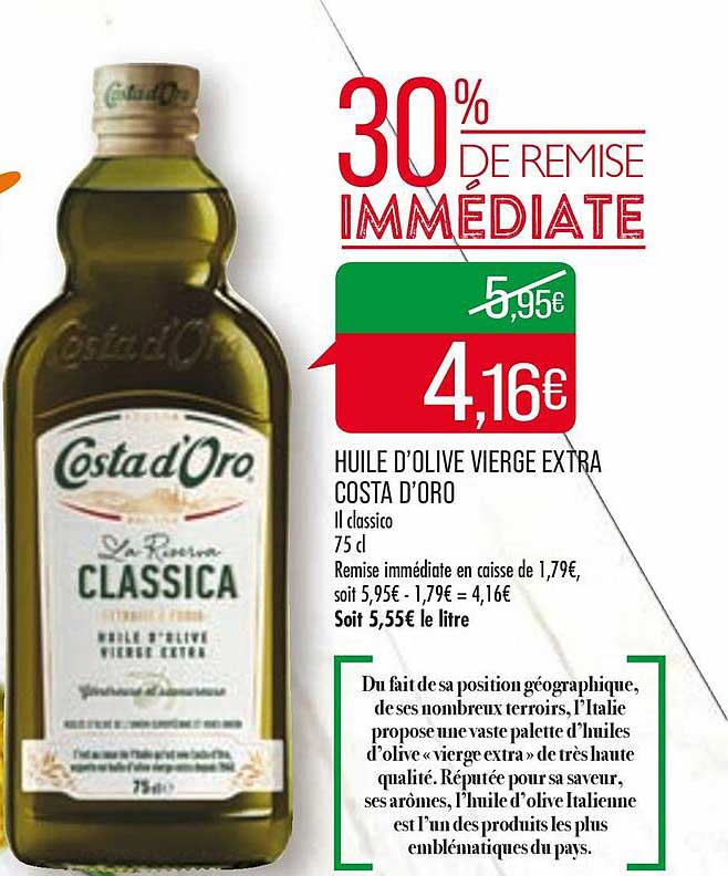 huile d'olive vierge extra costa d'oro