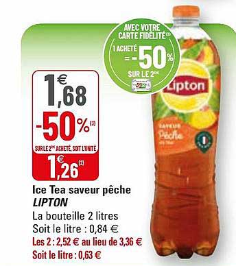 Ice Tea Saveur Pêche Lipton