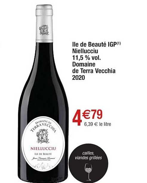 île de beauté igp niellucciu 11,5% vol. domaine de terra vecchia 2020