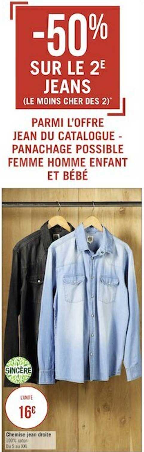 Jeans, Chemise Jean Droite Sincère