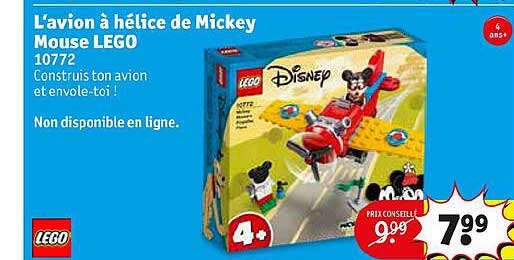 l'avion à hélice de mickey mouse lego
