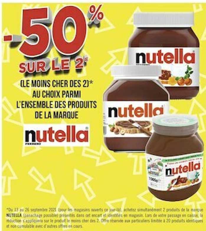 l'ensemble des produits de la marque nutella