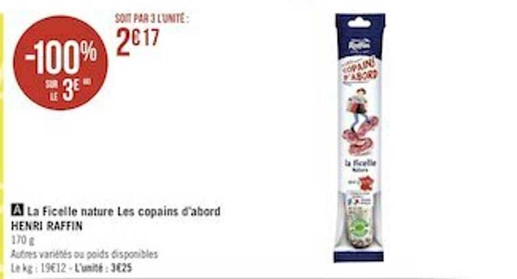 La Ficelle Nature Les Copains D'abord Henri Raffin