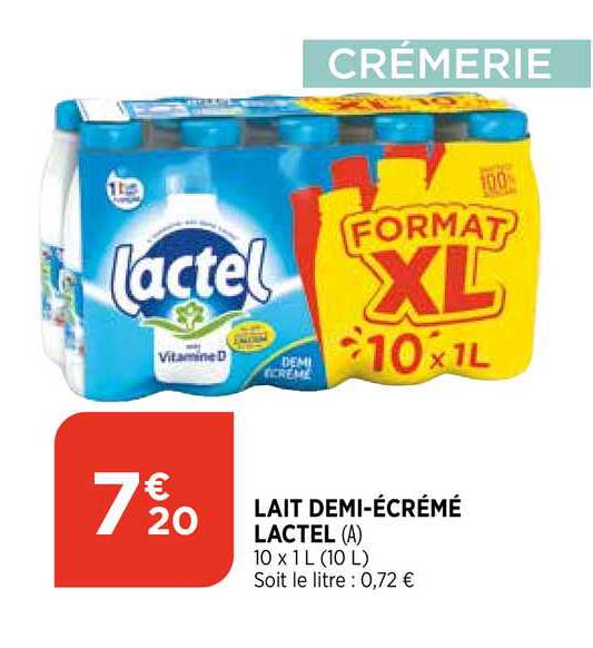 lait demi-écrémé lactel