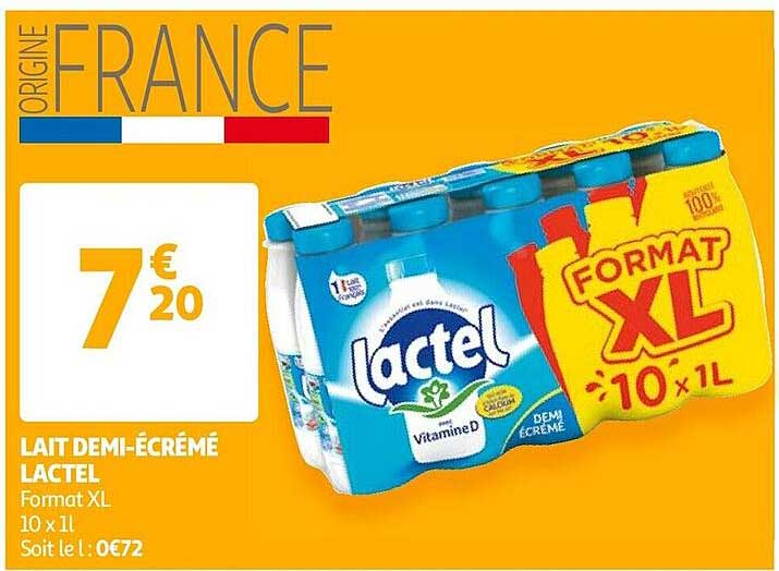 lait demi-écrémé lactel