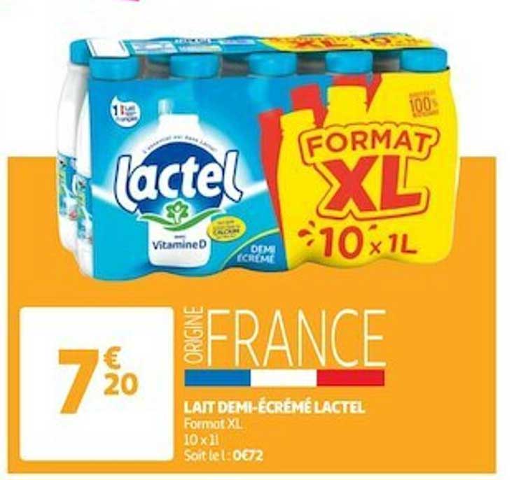 lait demi-écrémé lactel