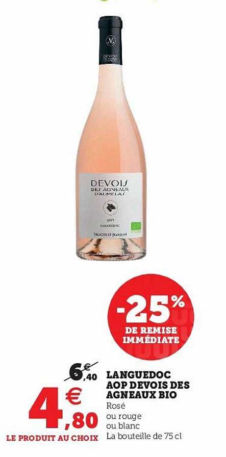 languedoc aop devois des agneaux bio