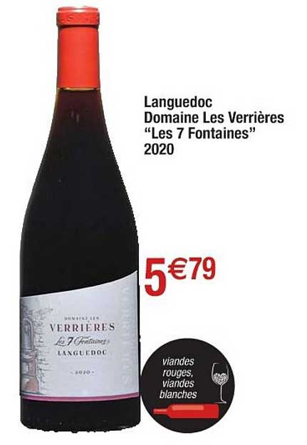 languedoc domaine les verrières "les 7 fontaines" 2020
