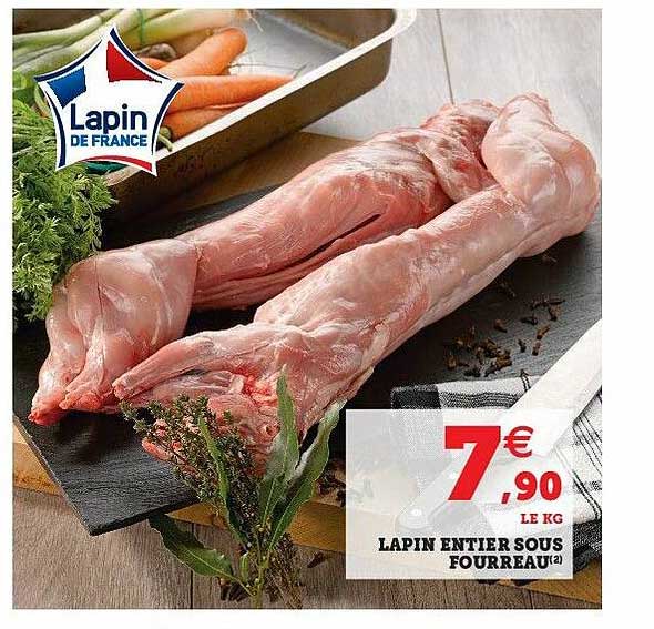 lapin entier sous fourreau