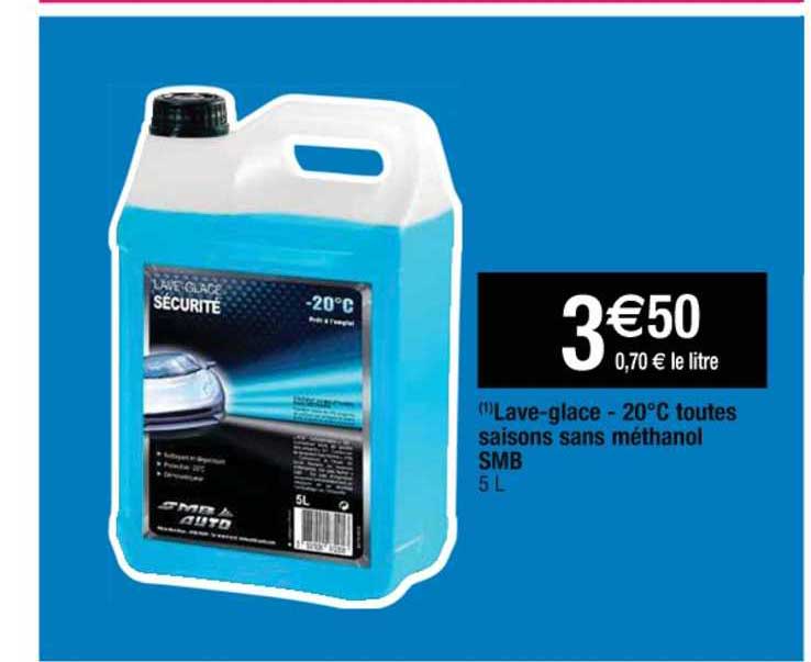 lave-glace -20°c toutes saisons sans méthanol smb
