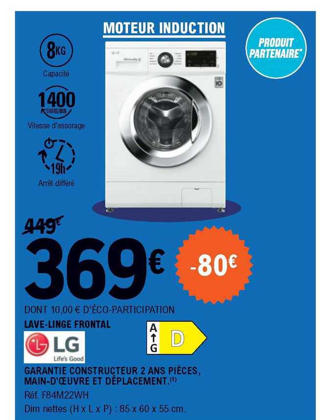 lave-linge frontal lg